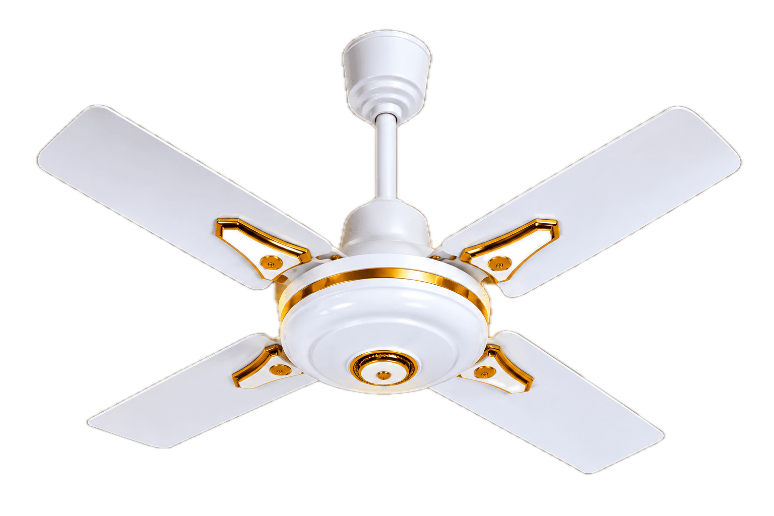 RockMax Luxury White and Gold ceiling fan